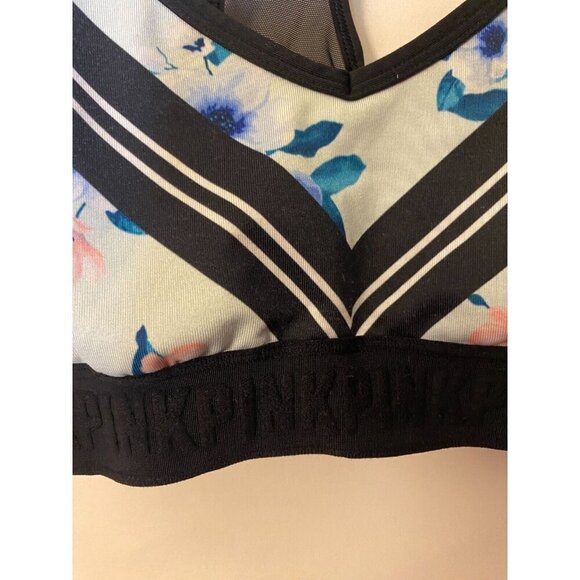 - Pink Victorias Secret Sports Bra Size XS extra Small Ultimate Floral Pattern - Picture 2 of 3